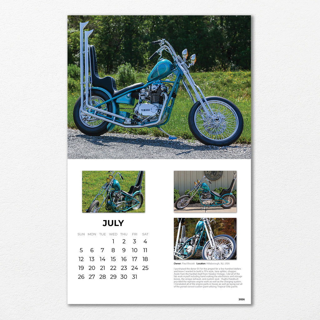2026 XS650 Calendar